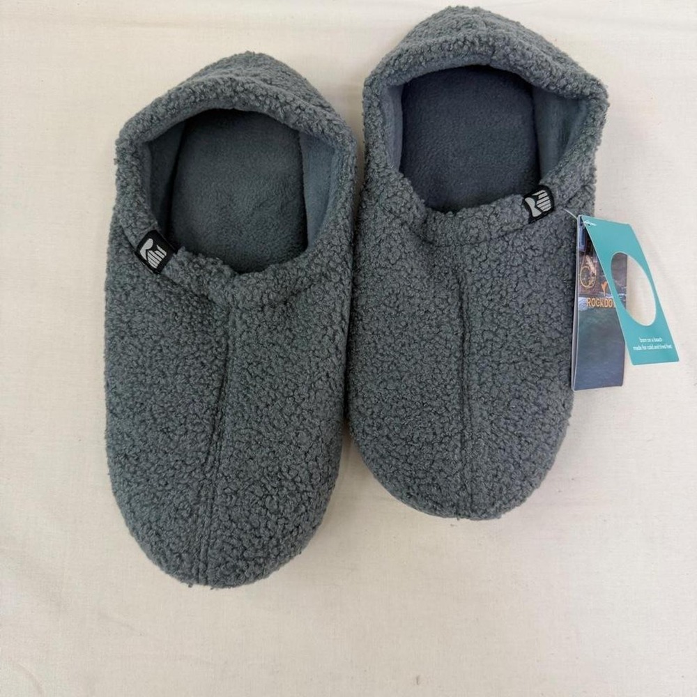RockDove Gray Sherpa Slippers - Women's Size Large (US 9-10) - NWT